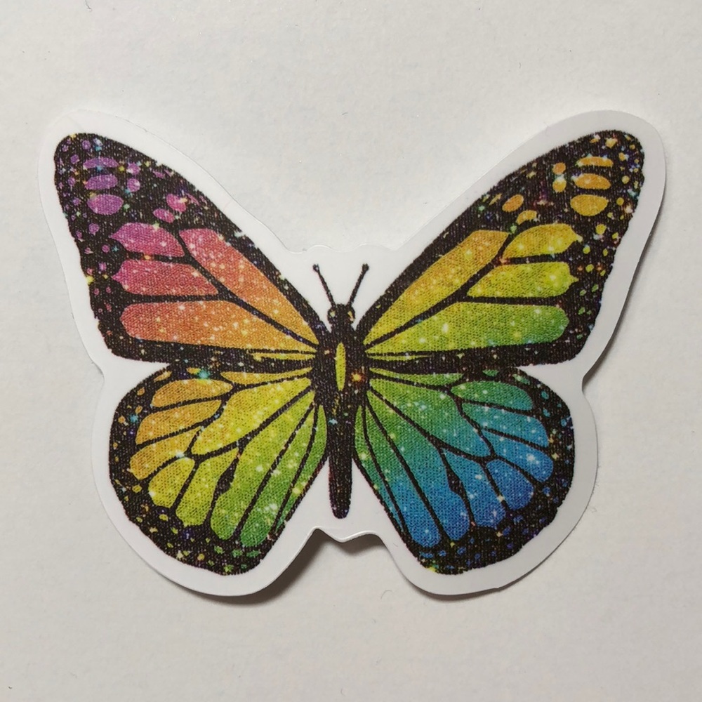 3/$5 of DIFFERENT stickers with this 1 OR make your own bundle BUTTERFLY sparkle - Picture 1 of 8
